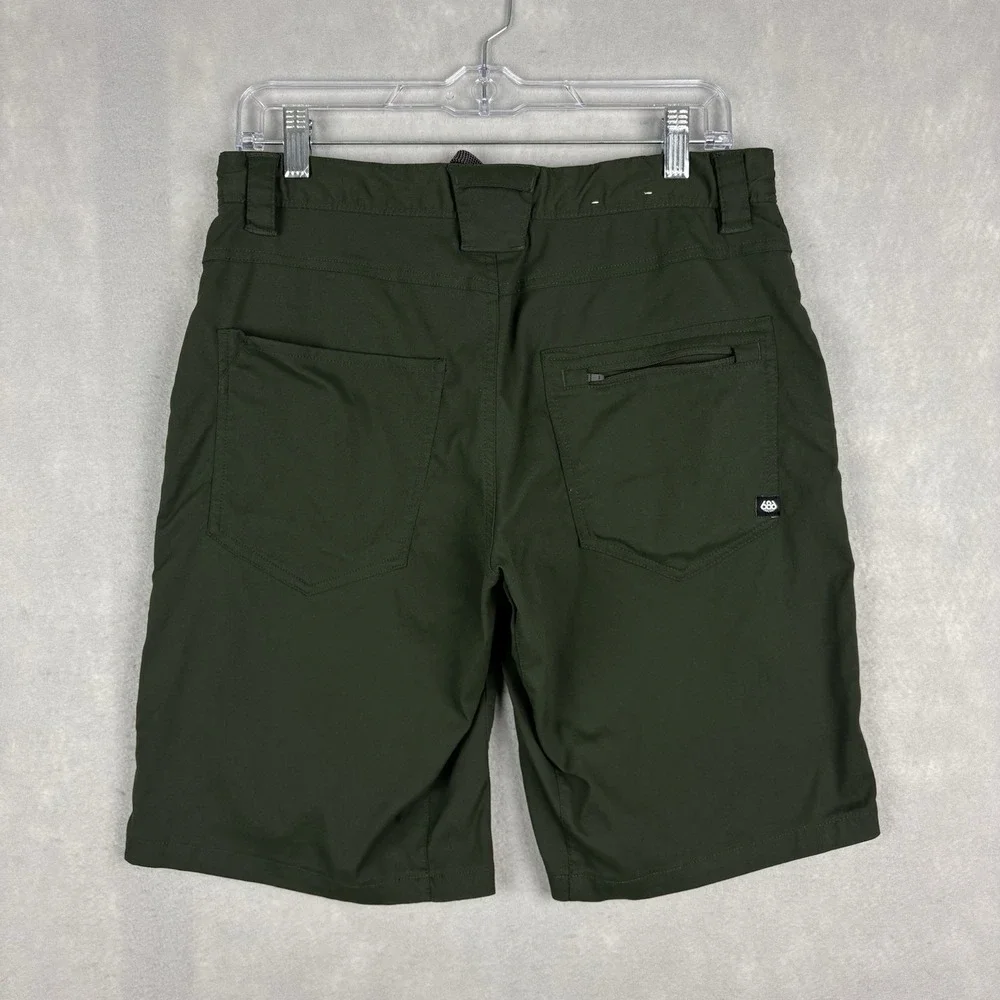 686 Everywhere Hybrid Shorts Men’s 30 Green 10” Relaxed Fit Outdoors Performance